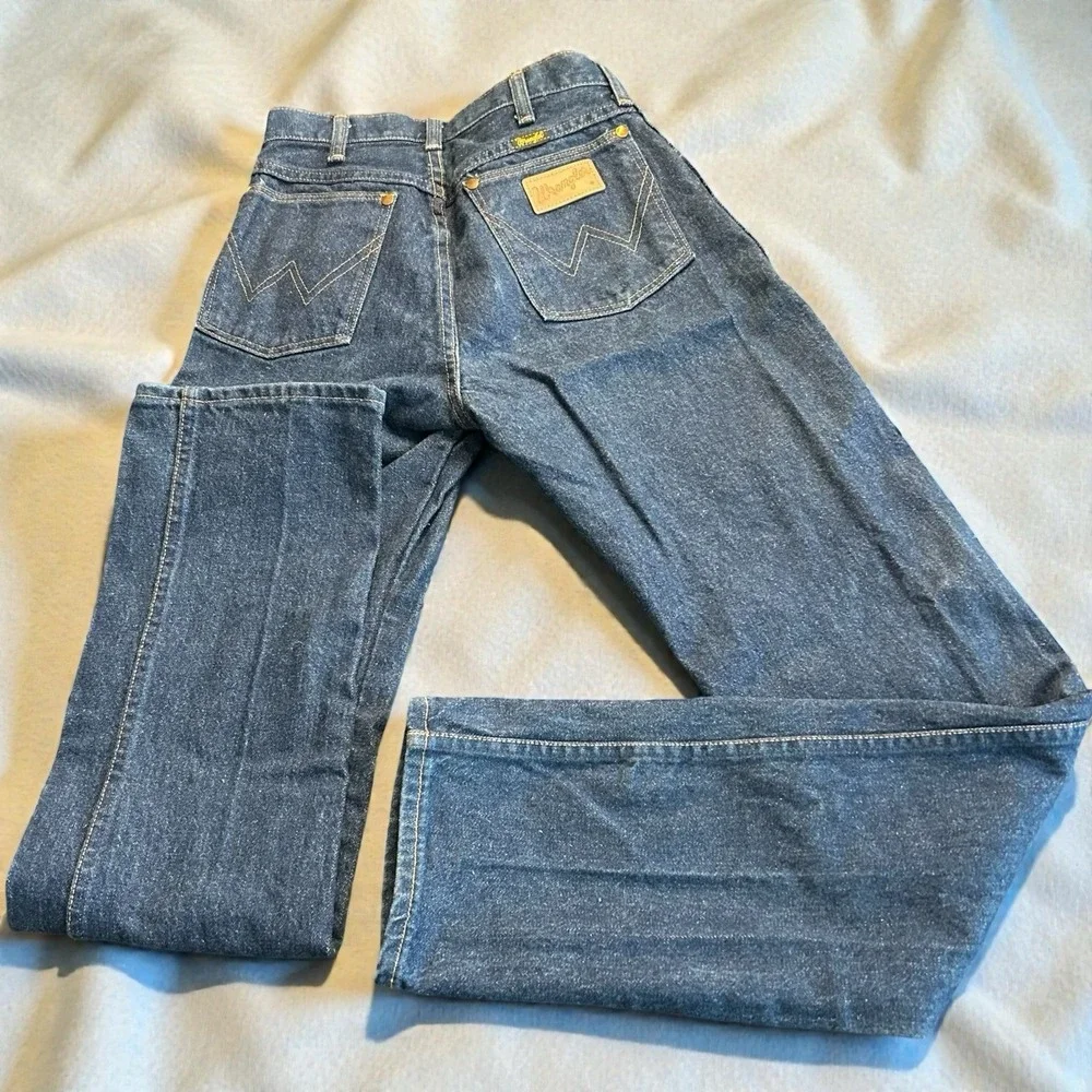 Wrangler 13MWZG Womens 26x34 Vintage Made USA High Rise Cowboy Western Jeans - Picture 5 of 8